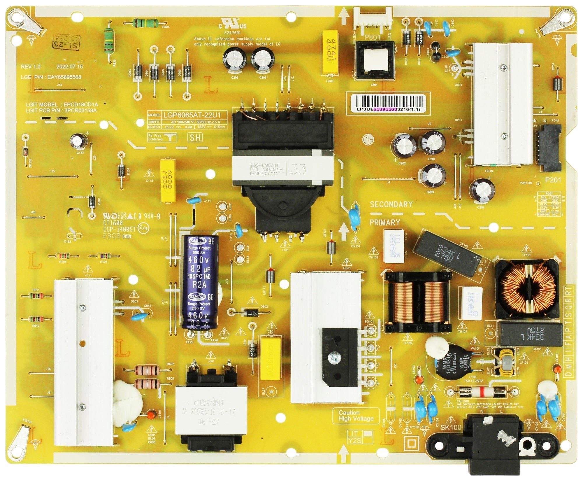 LG EAY65895568 Power Supply/LED Driver Board