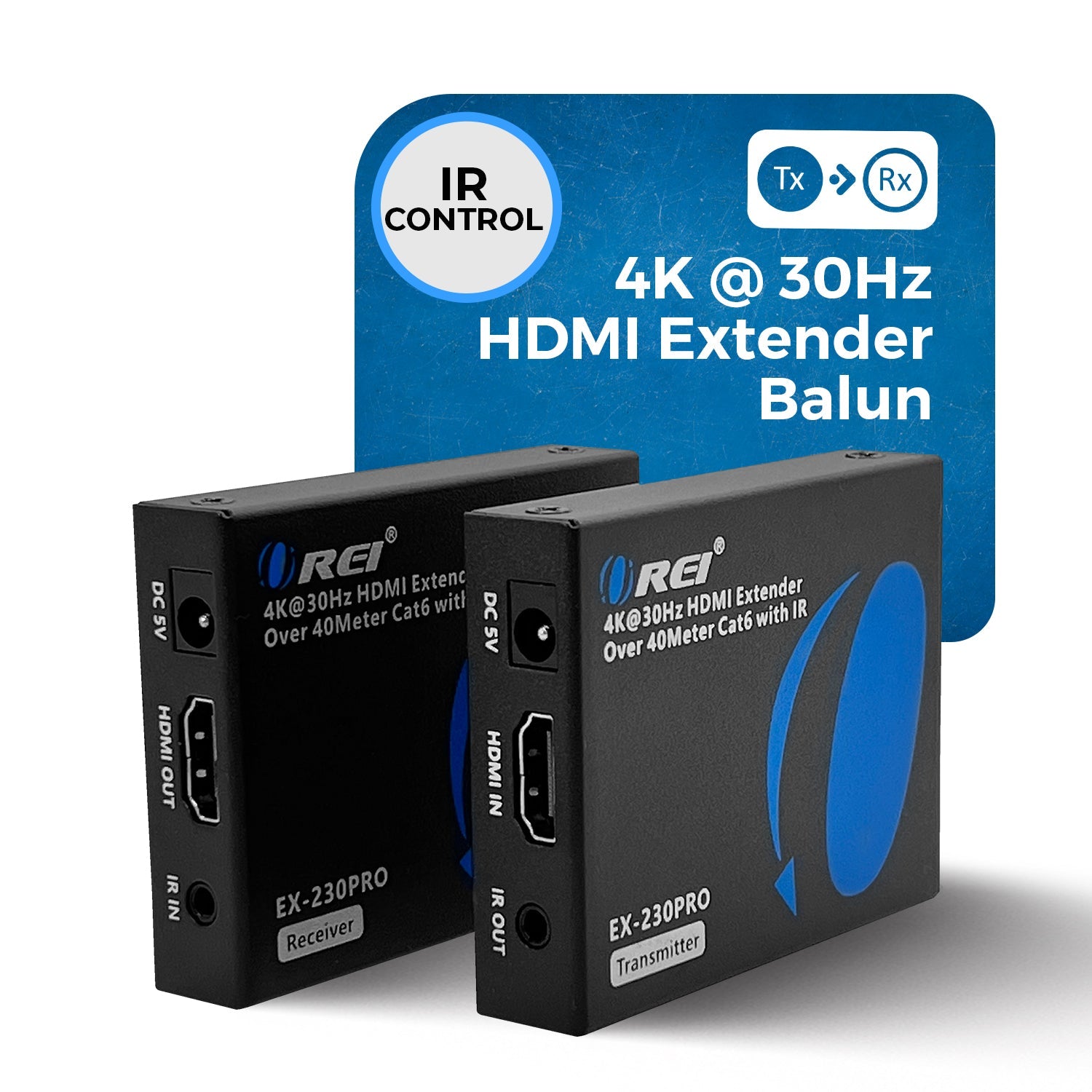 4K@30hz HDMI™ Extender (IR) - 130ft (cat6)-EX-230PRO