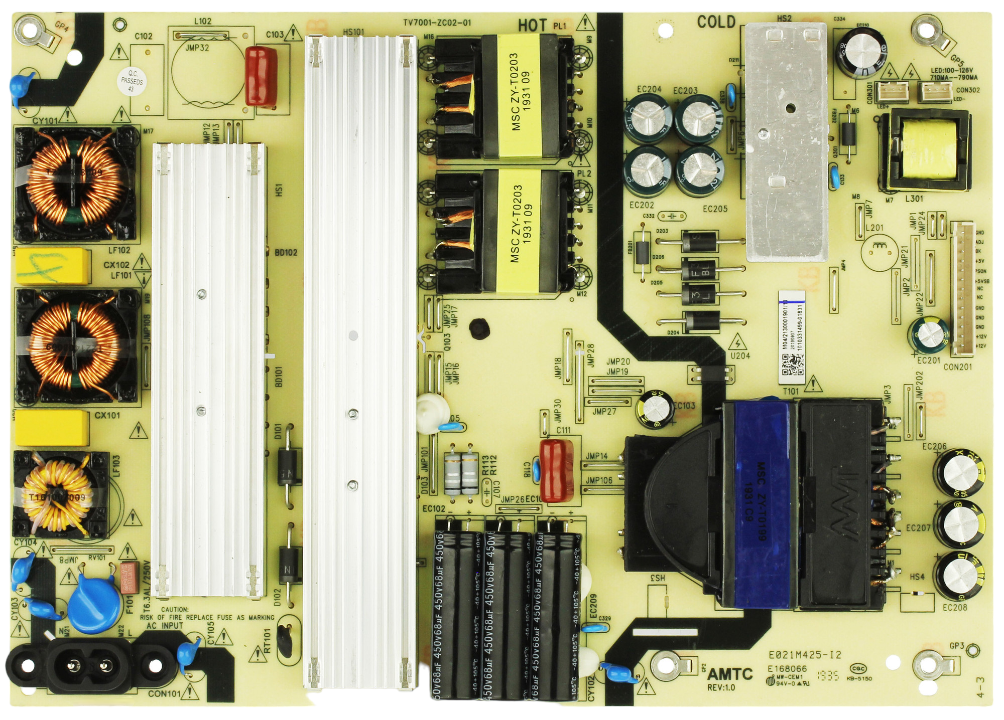 JVC RCA ONN Element Power Supply Board for LT-70MAW795 E4AA70R 100012588