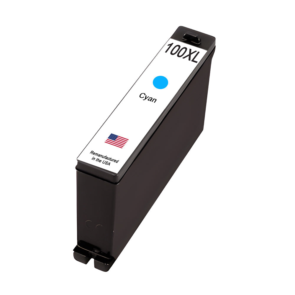 U.S. Remanufactured for Lexmark #100XL 14N1093 Cyan Ink Cartridge High Yield