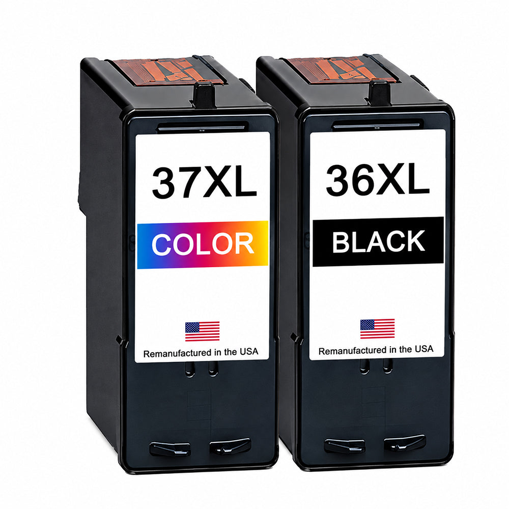 U.S. Remanufactured for Lexmark #36XL Black / #37XL Color Ink Cartridges Combo Pack