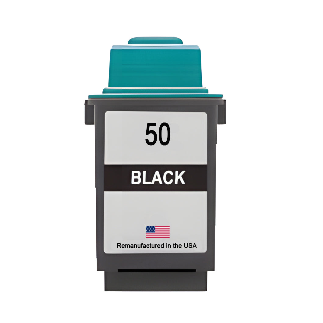 U.S. Remanufactured for Lexmark #50 17G0050 Black Ink Cartridge