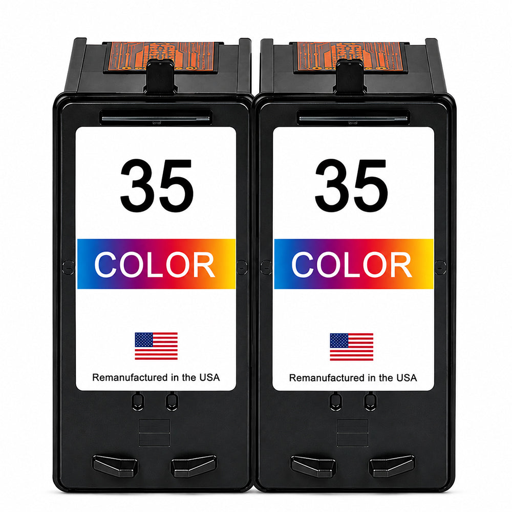 U.S. Remanufactured for Lexmark #35 18C0035 Color Ink Cartridge Twin Pack