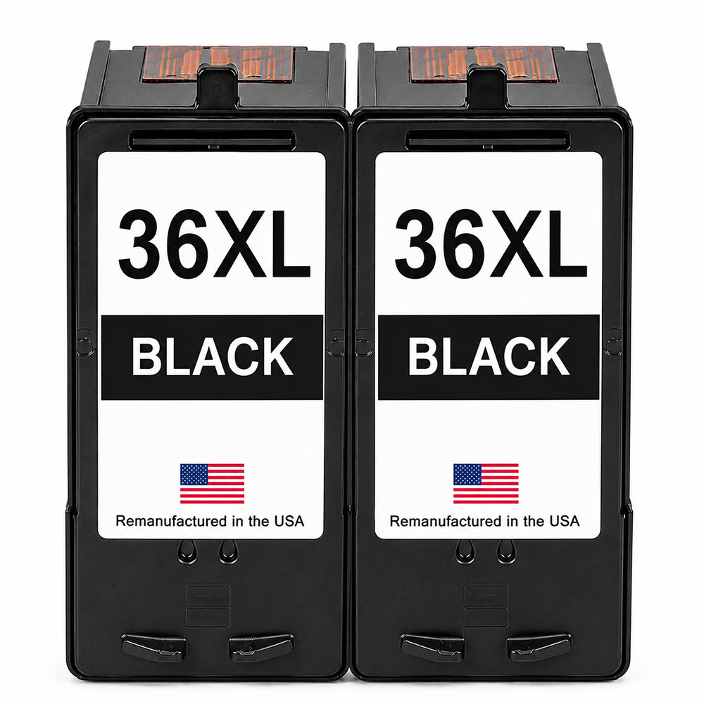 U.S. Remanufactured for Lexmark #36XL 18C2170 Black Ink Cartridge High Yield Twin Pack