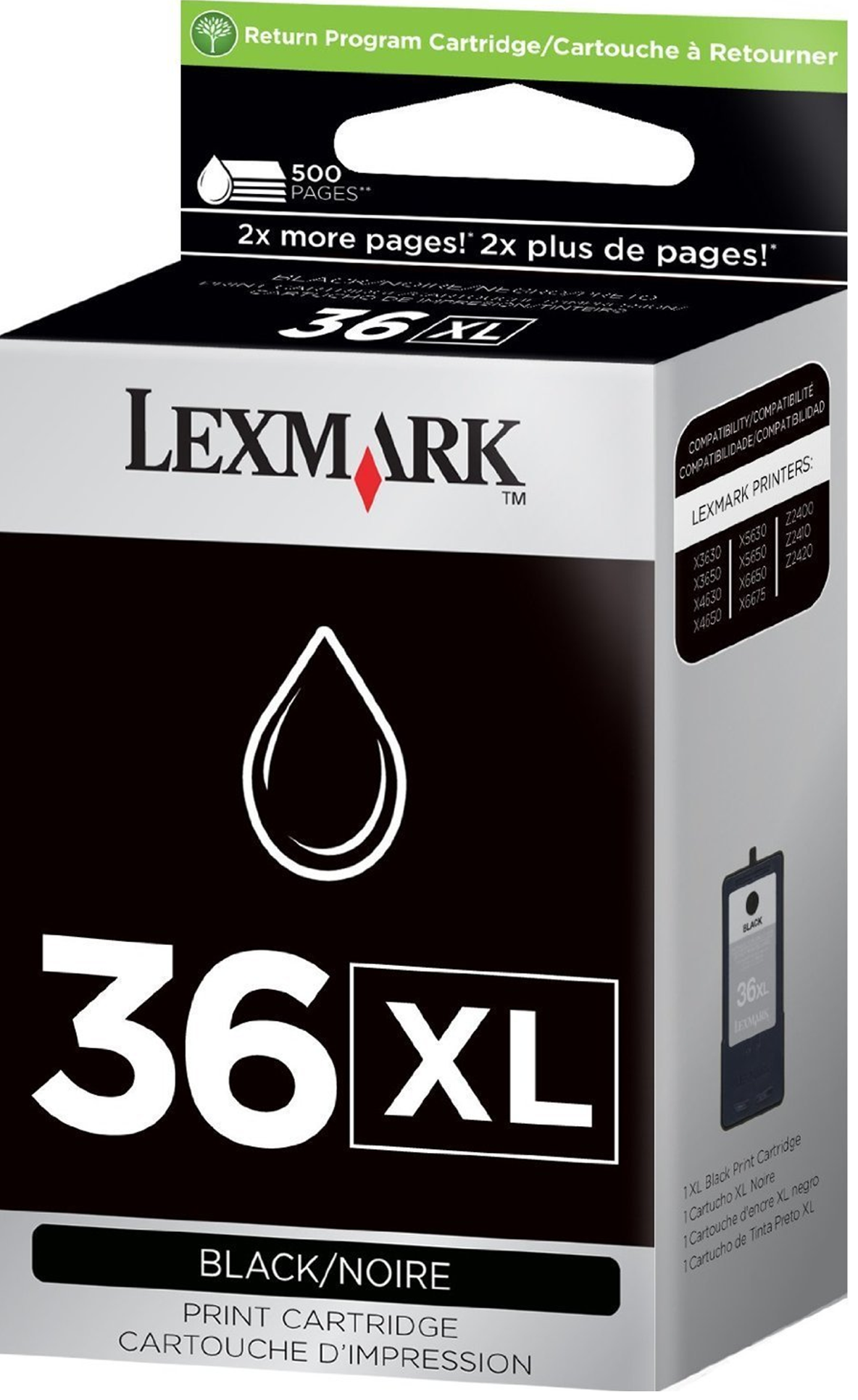 New, Pre-Owned - Lexmark No.36Xl (18C2170) Black High Yield Black Ink Cartridge