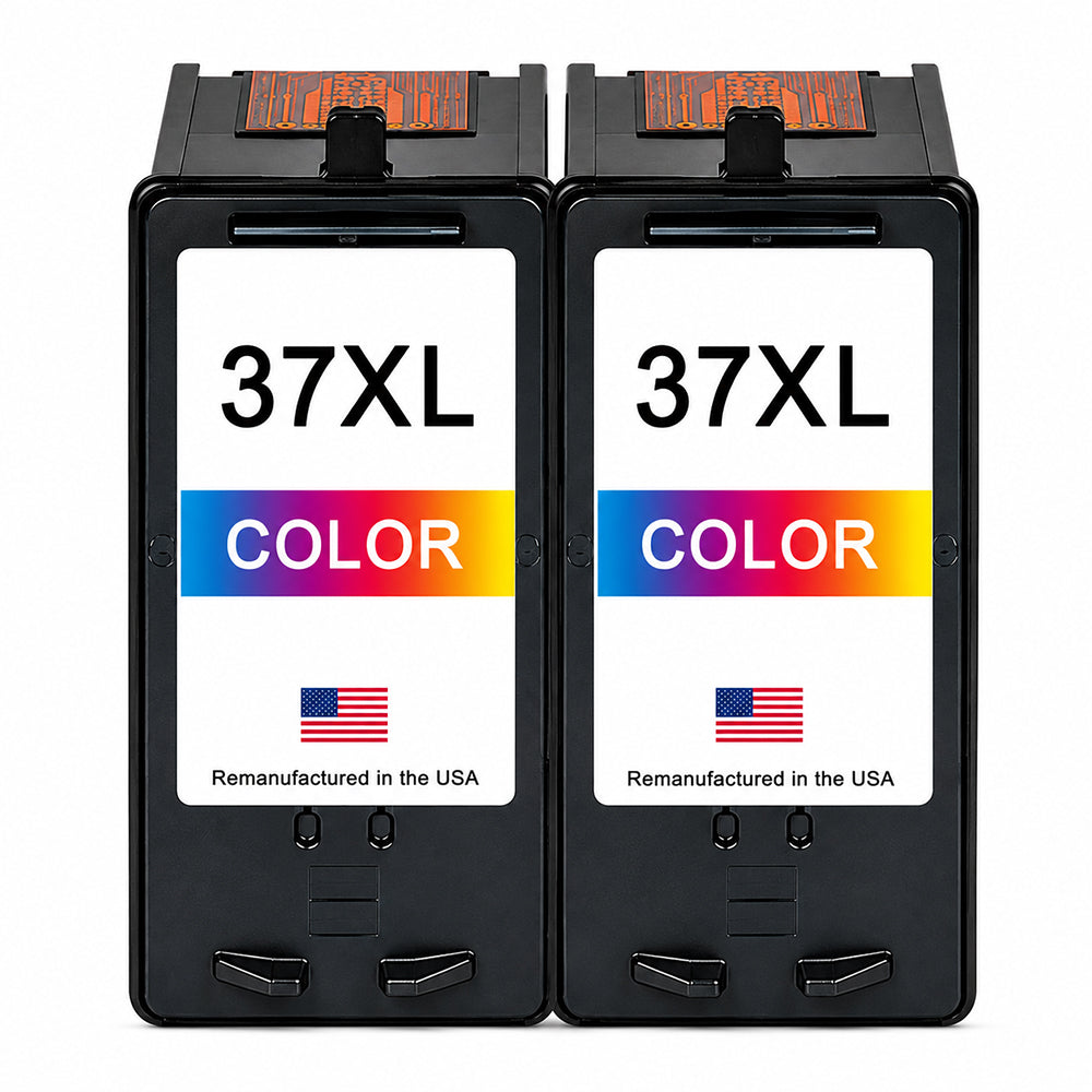 U.S. Remanufactured for Lexmark #37XL 18C2180 Color Ink Cartridge High Yield Twin Pack