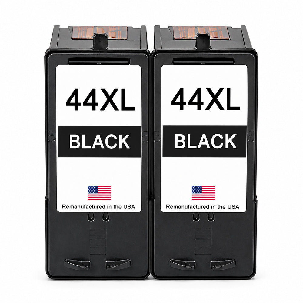 U.S. Remanufactured for Lexmark #44XL 18Y0144 Black Ink Cartridge High Yield Twin Pack