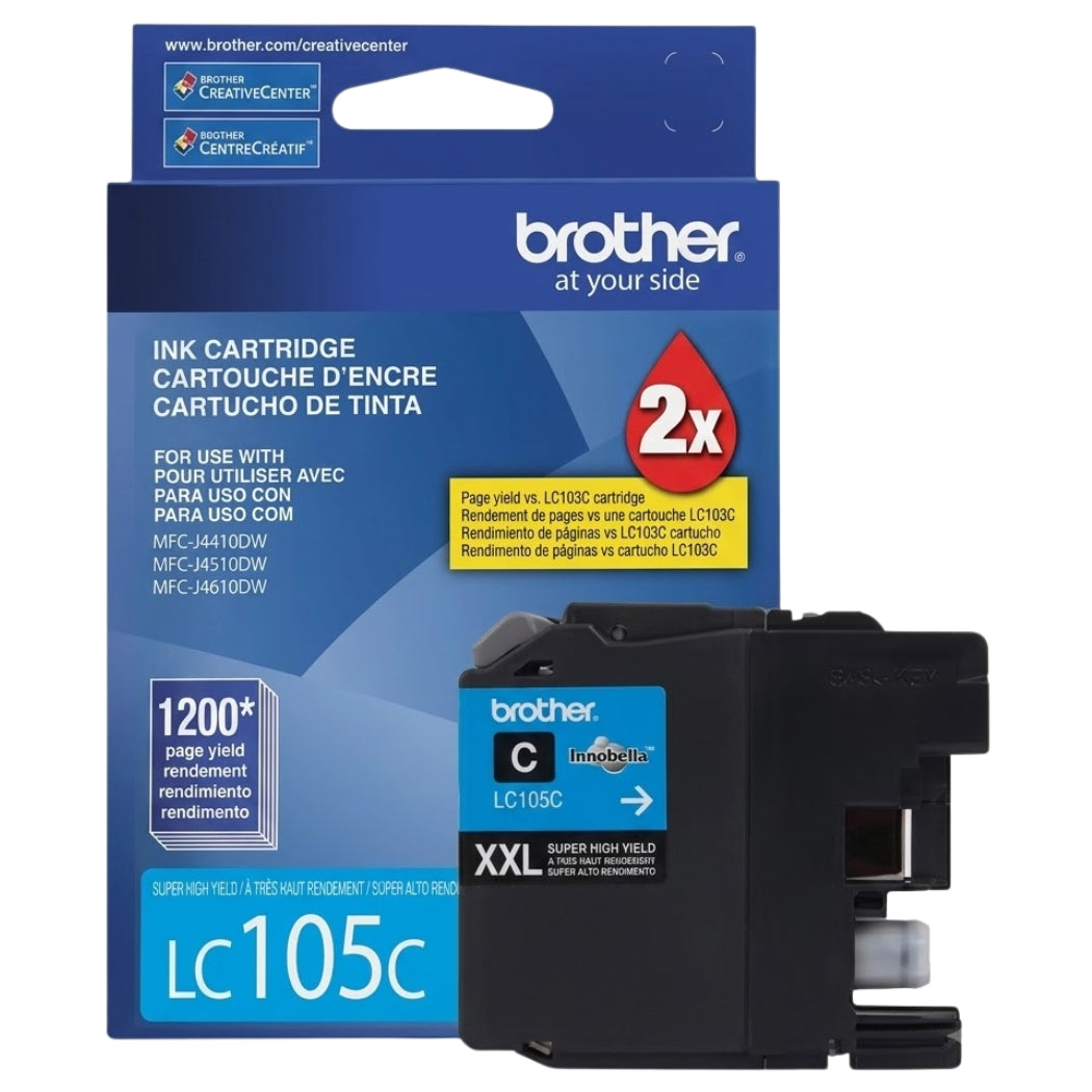 New, Pre-Owned - Brother LC105XXL Cyan Ink Cartridge