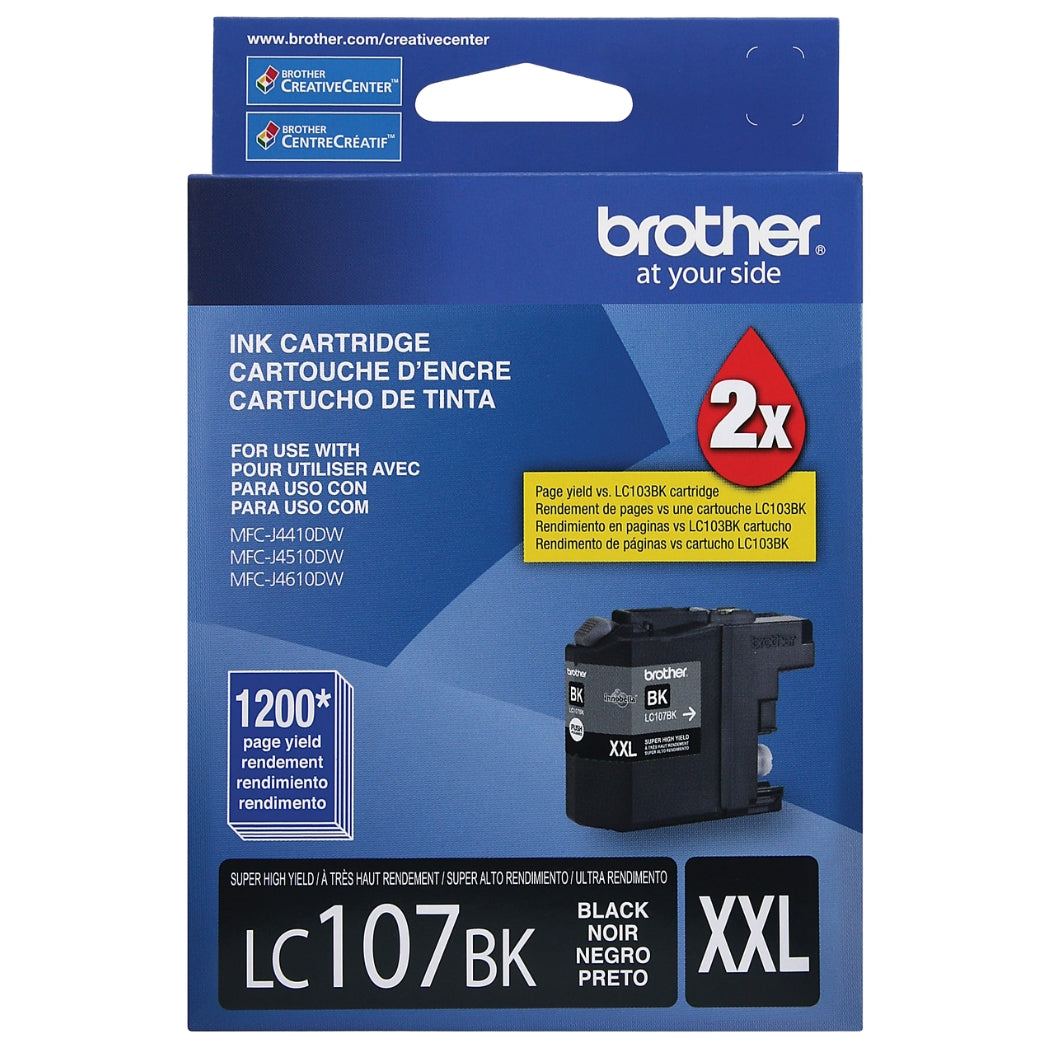 New, Pre-Owned - Brother LC107XXL Black Ink Cartridge