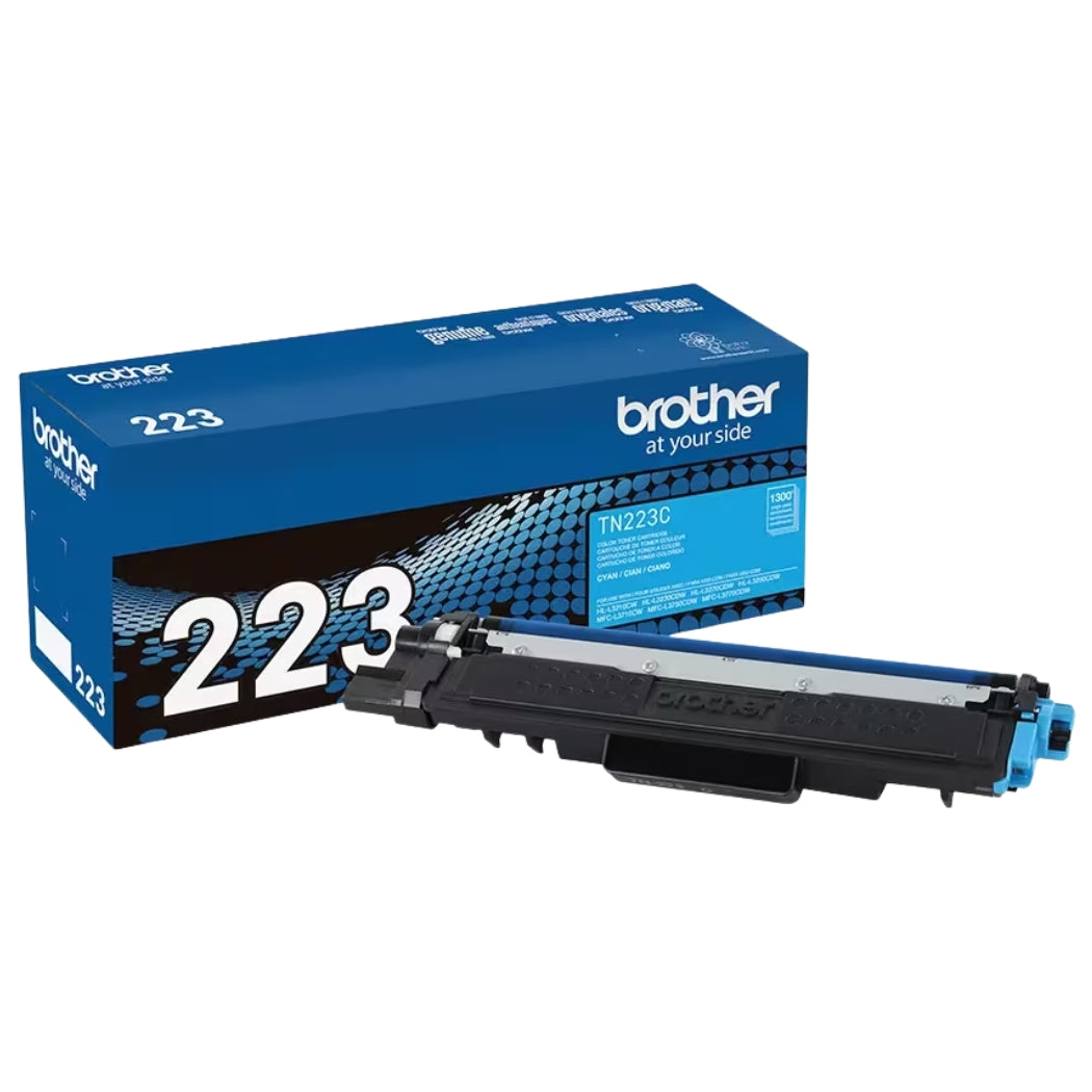 New, Pre-Owned - Brother TN-223C Standard-Yield Cyan Laser Toner Cartridge