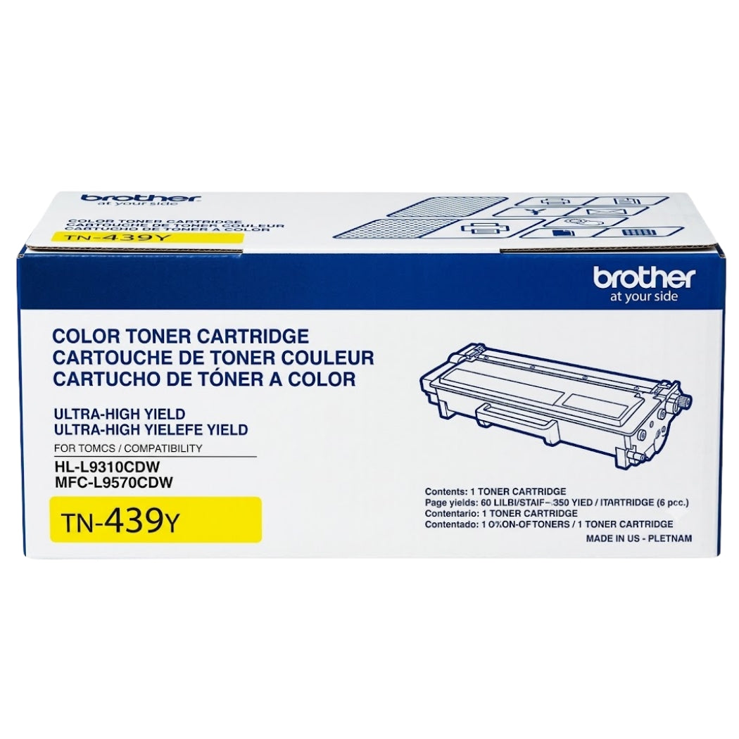 New, Pre-Owned - Brother TN-439 Extra High Yield Yellow Toner Cartridge, TN439Y
