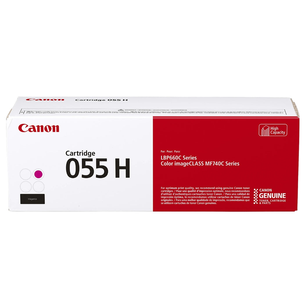 New, Pre-Owned - Canon 055H High-Yield Magenta Laser Toner Cartridge, 3018C001