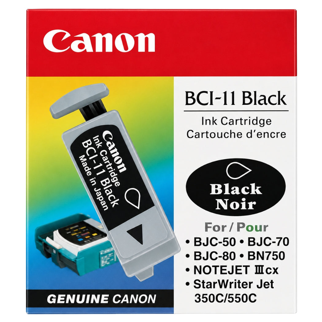 New, Pre-Owned - Canon BCI-11 Black Ink Cartridge-3 Pack
