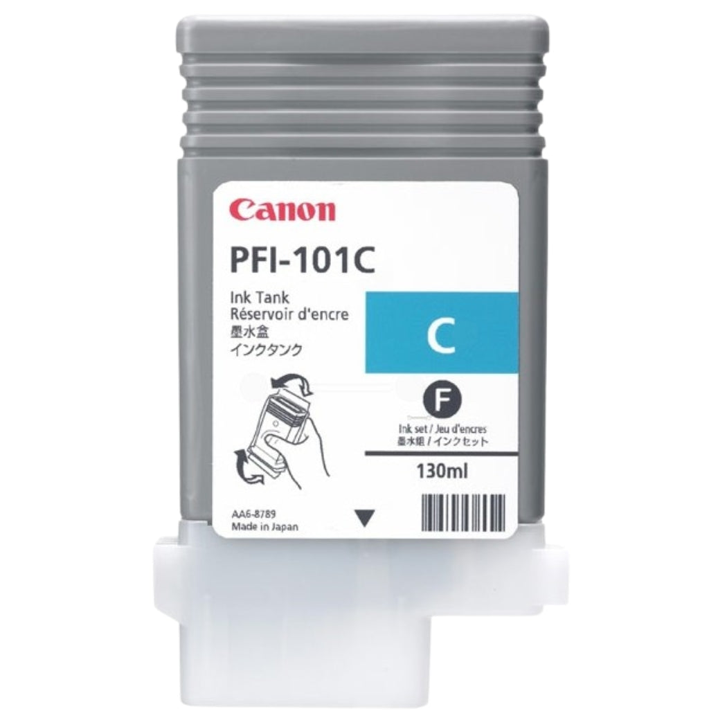 New, Pre-Owned - Canon PFI-101 130mL Cyan Ink Cartridge