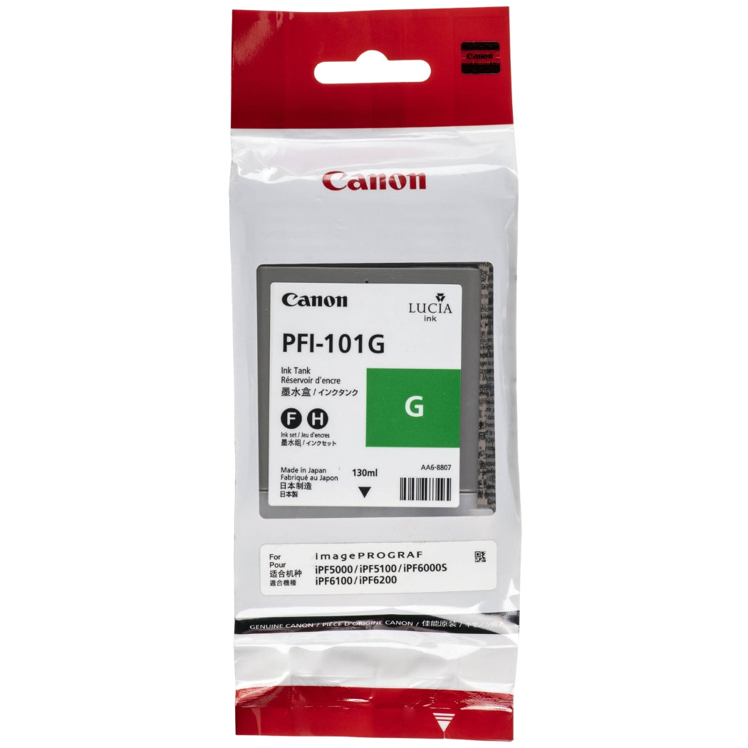New, Pre-Owned - Canon PFI-101 130mL Green Ink Cartridge