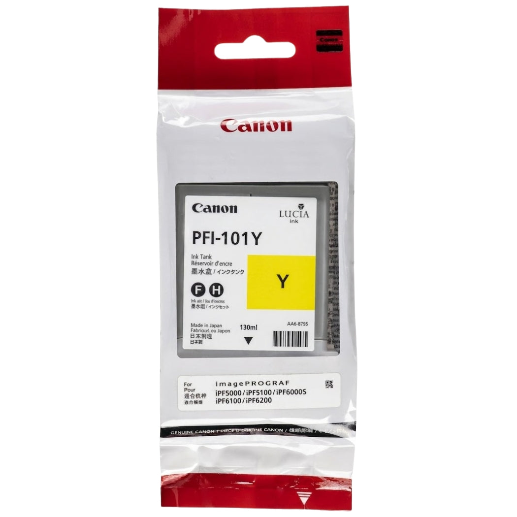 New, Pre-Owned - Canon PFI-101 130mL Yellow Ink Cartridge