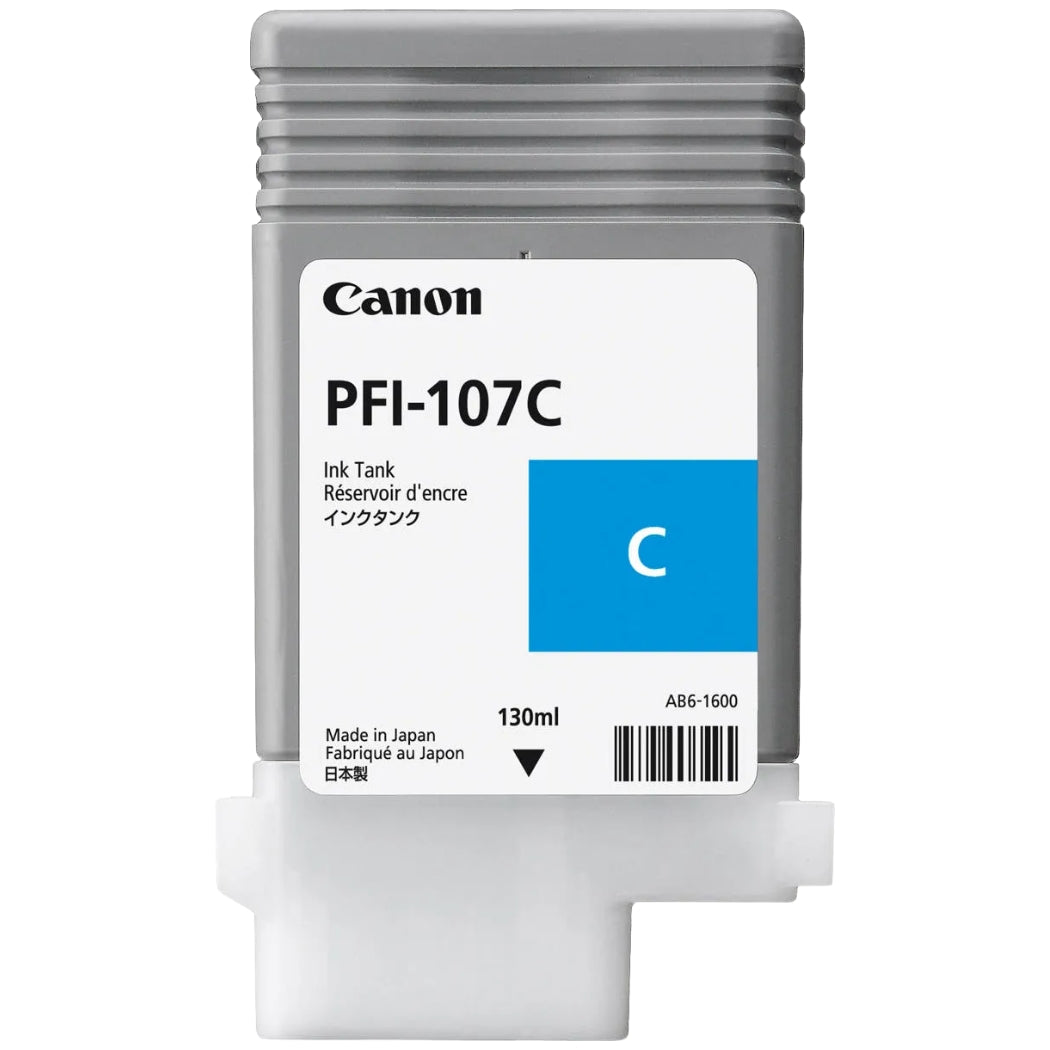New, Pre-Owned - Canon PFI-107 130mL Cyan Ink Cartridge