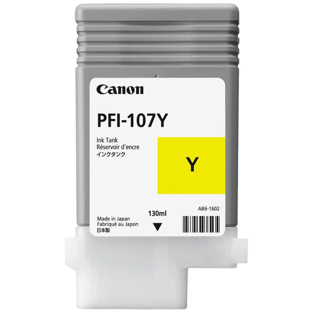 New, Pre-Owned - Canon PFI-107 130mL Yellow Ink Cartridge
