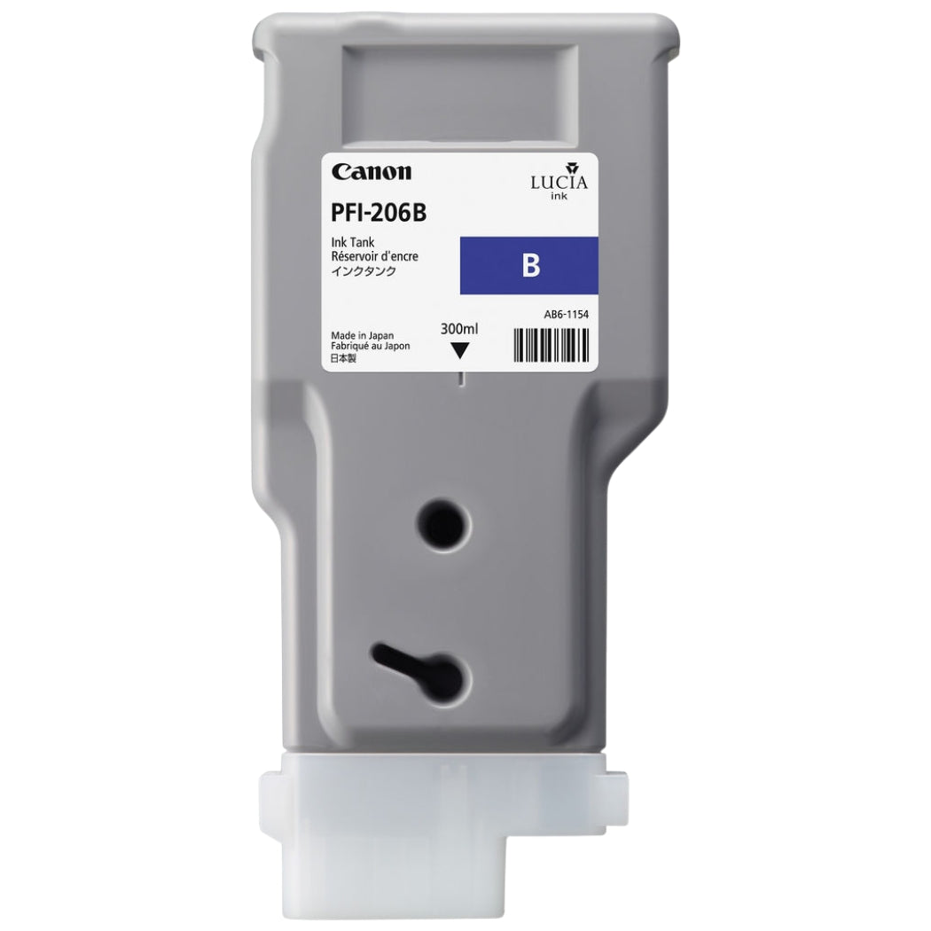 New, Pre-Owned - Canon PFI-206 300mL Blue Ink Cartridge