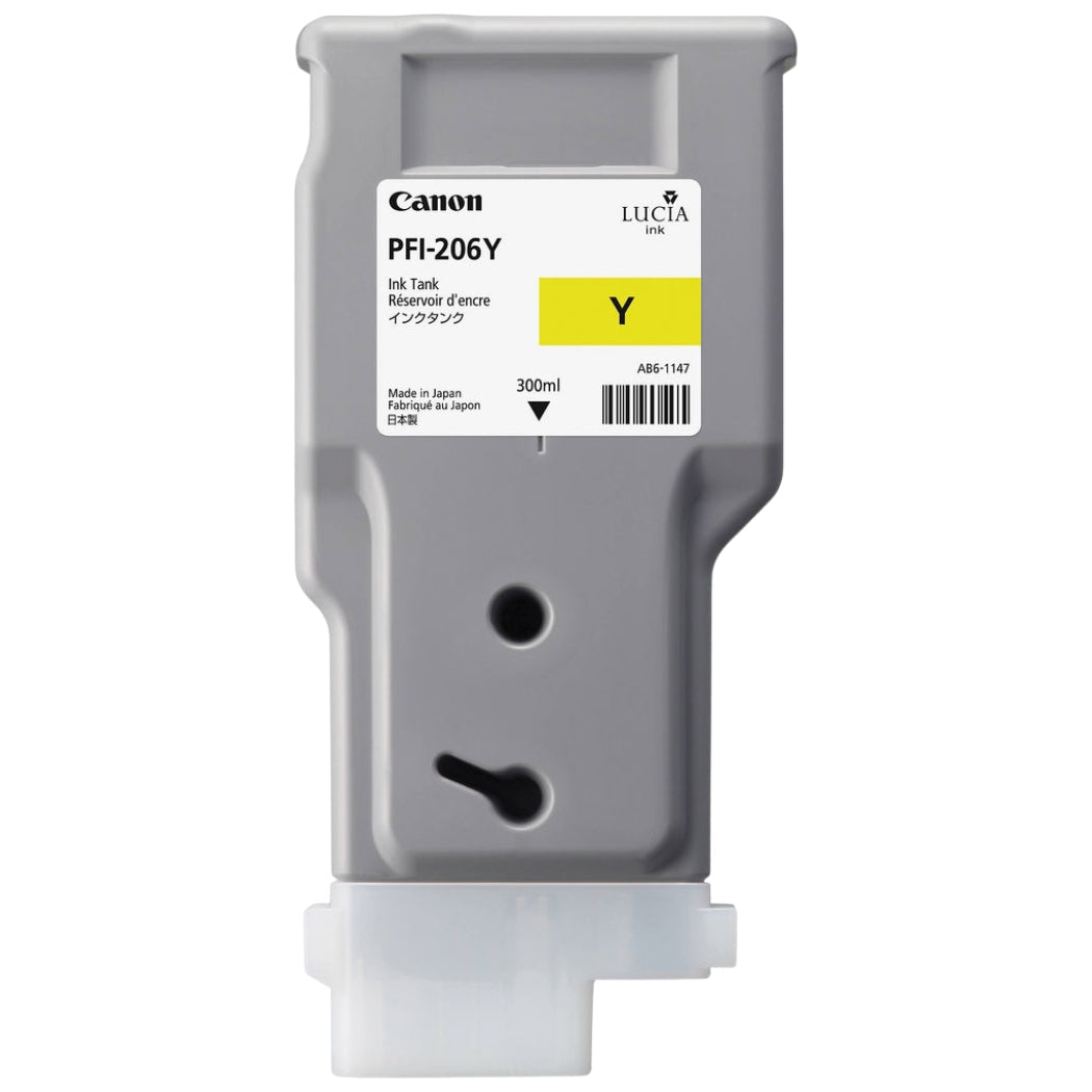 New, Pre-Owned - Canon PFI-206 300mL Yellow Ink Cartridge