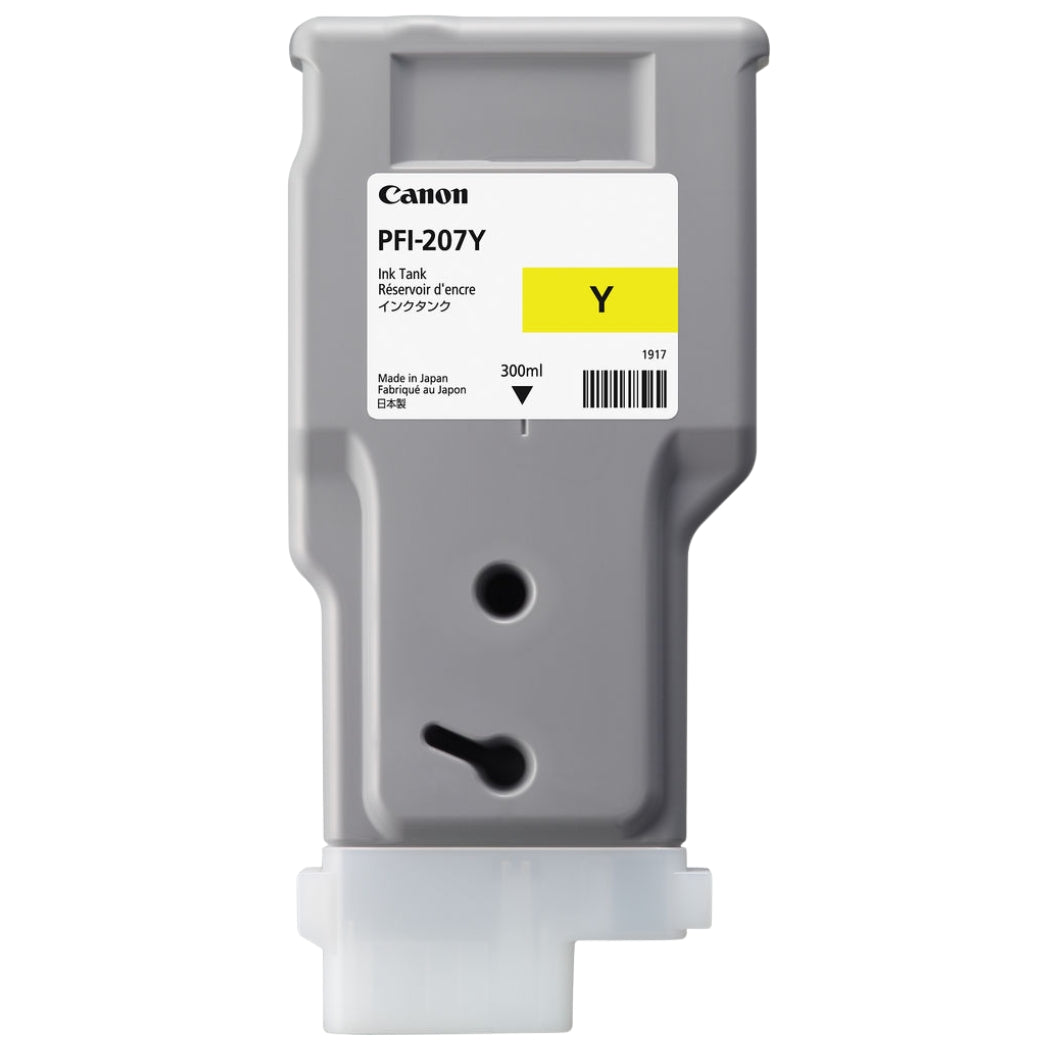 New, Pre-Owned - Canon PFI-207 300mL Yellow Ink Cartridge