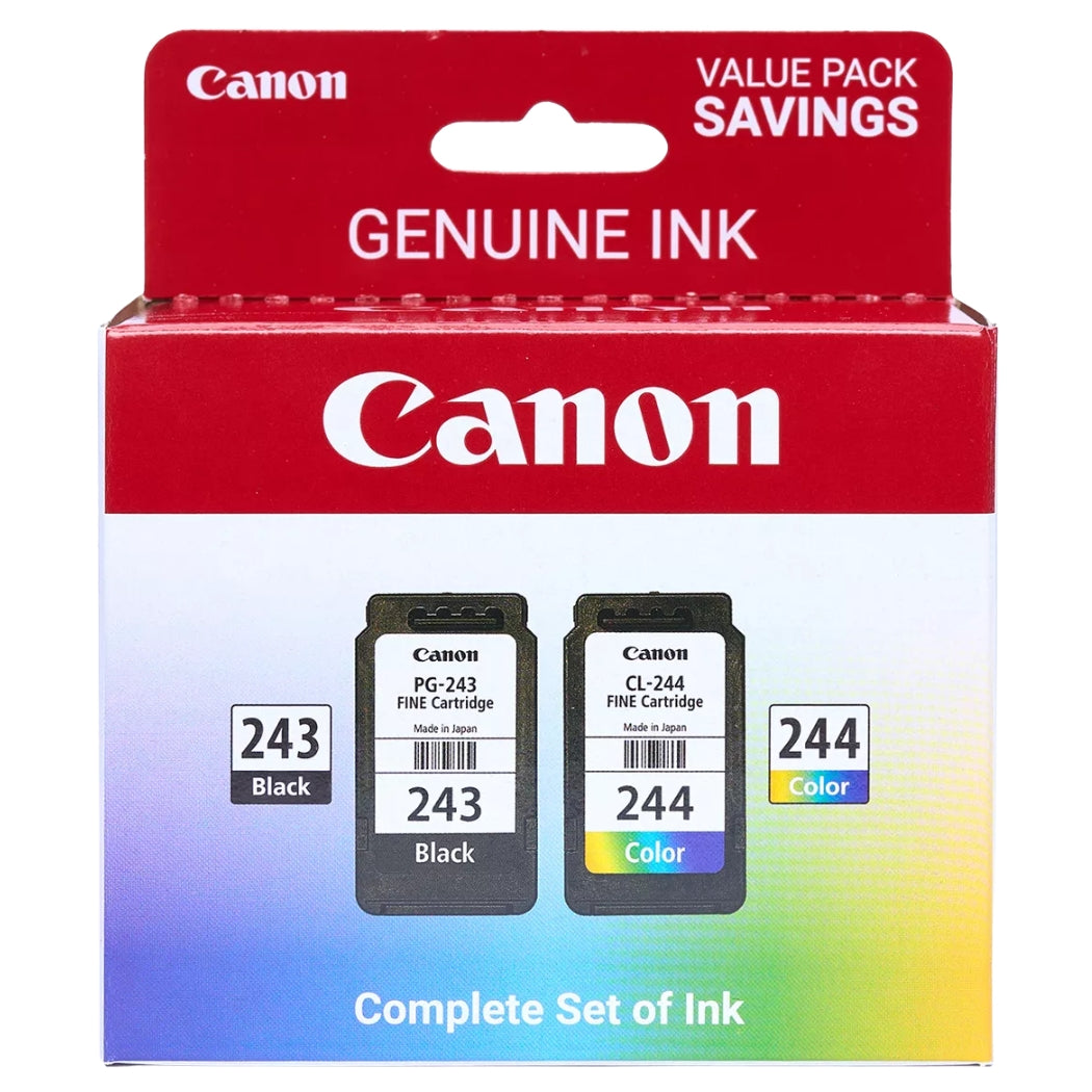 New, Pre-Owned - Canon PG-243/CL-244 Black & Color Ink Cartridges