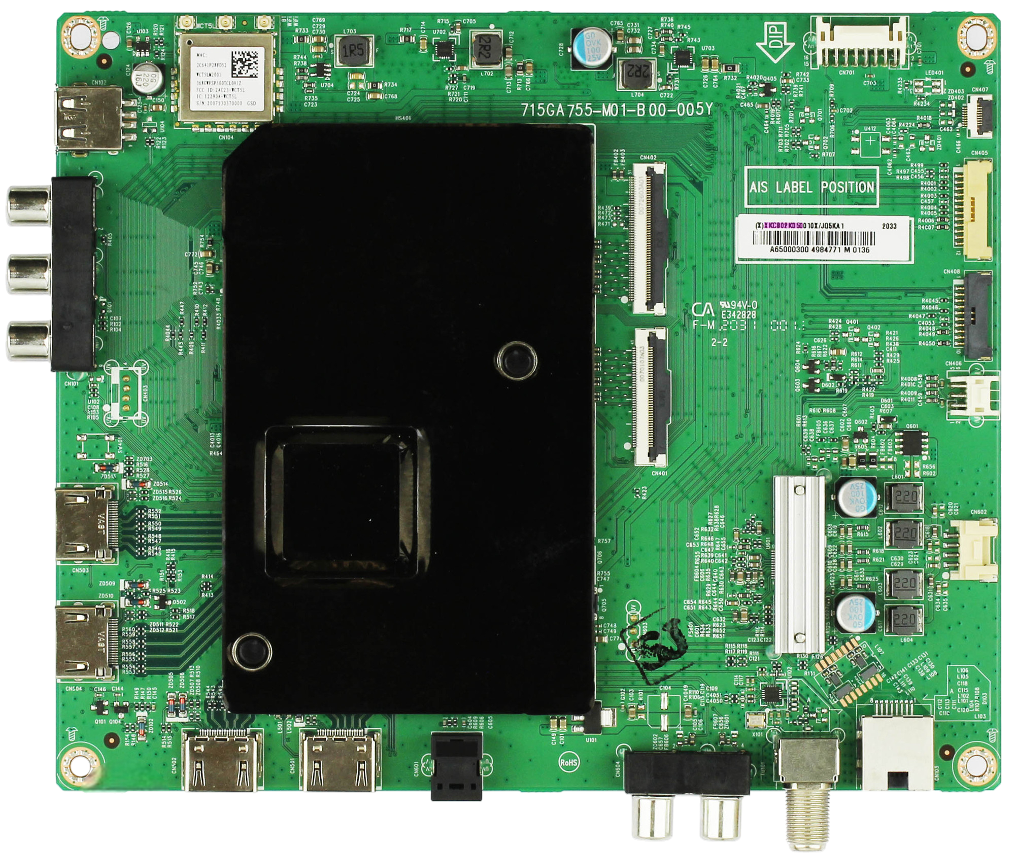 Vizio 756TXKCB02K050 Main Board for P65Q9-H1