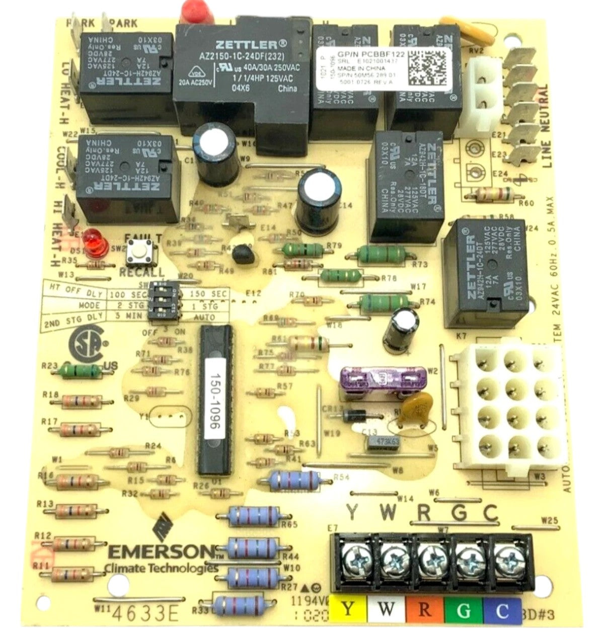 Goodman PCBBF122 Gas Furnace Control Circuit Board 50M56-289-01 4633E
