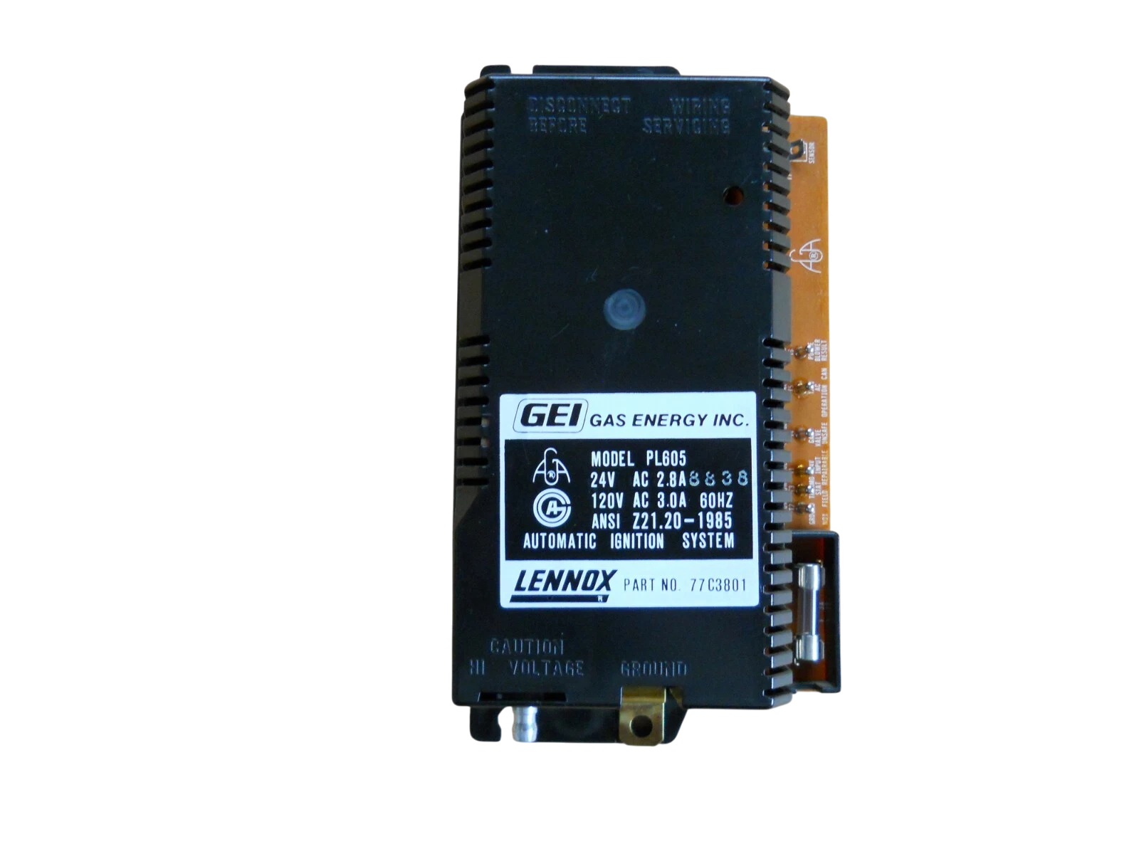 LENNOX Pulse Control Model PL605 GEI Gas Energy Inc. 77C3801