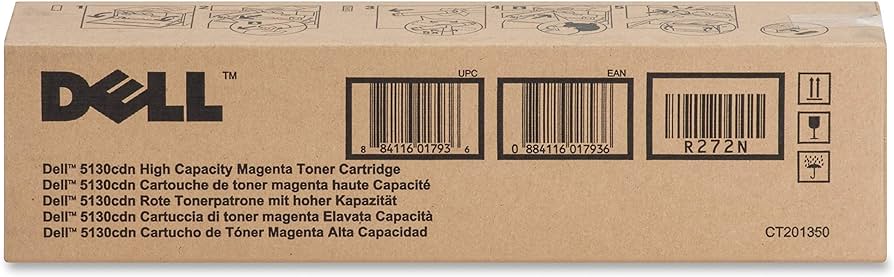 New, Pre-Owned - Dell 5130cdn High Yield Magenta Toner Cartridge, R272N