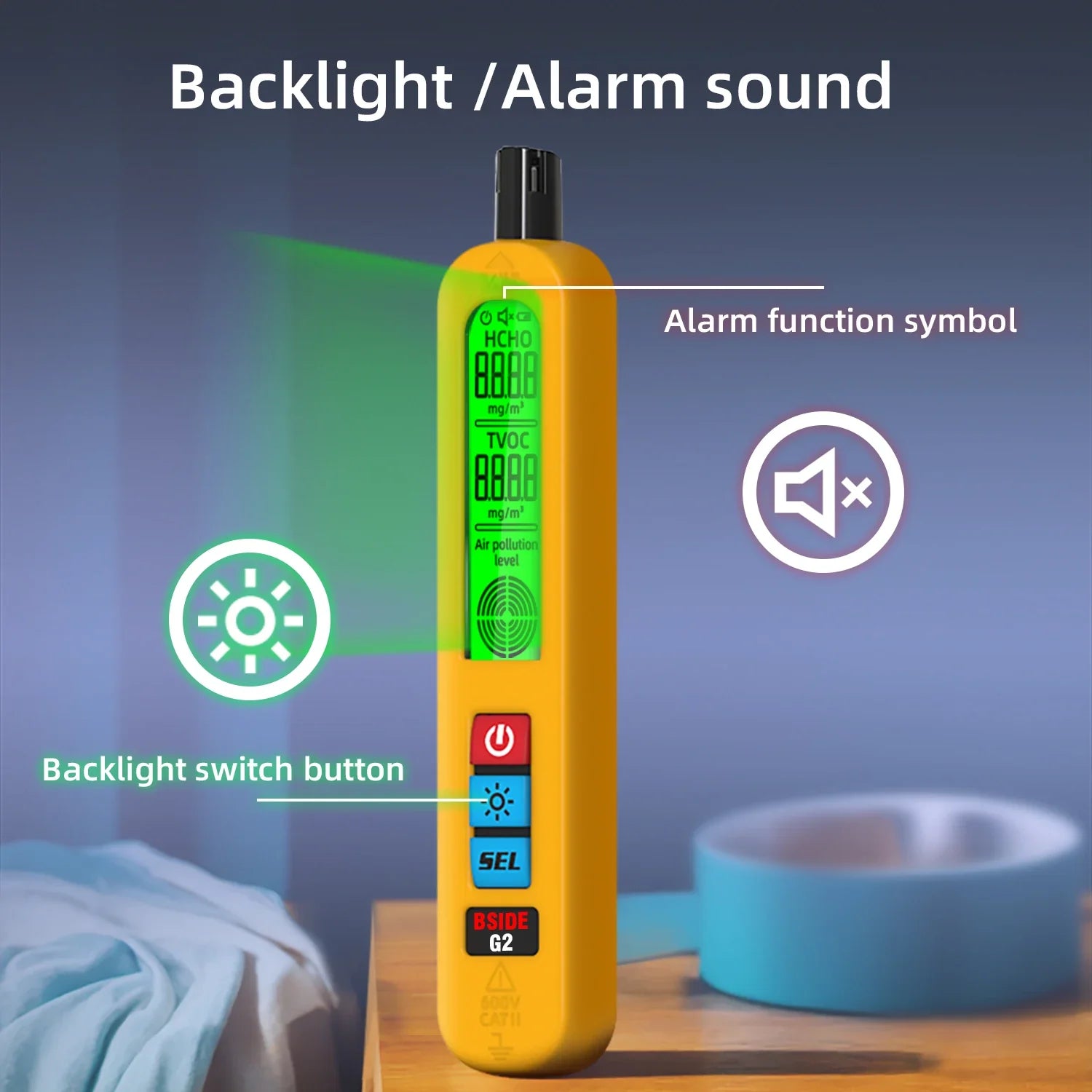 BSIDE G2 Air Quality Monitor – HCHO & TVOC Tester