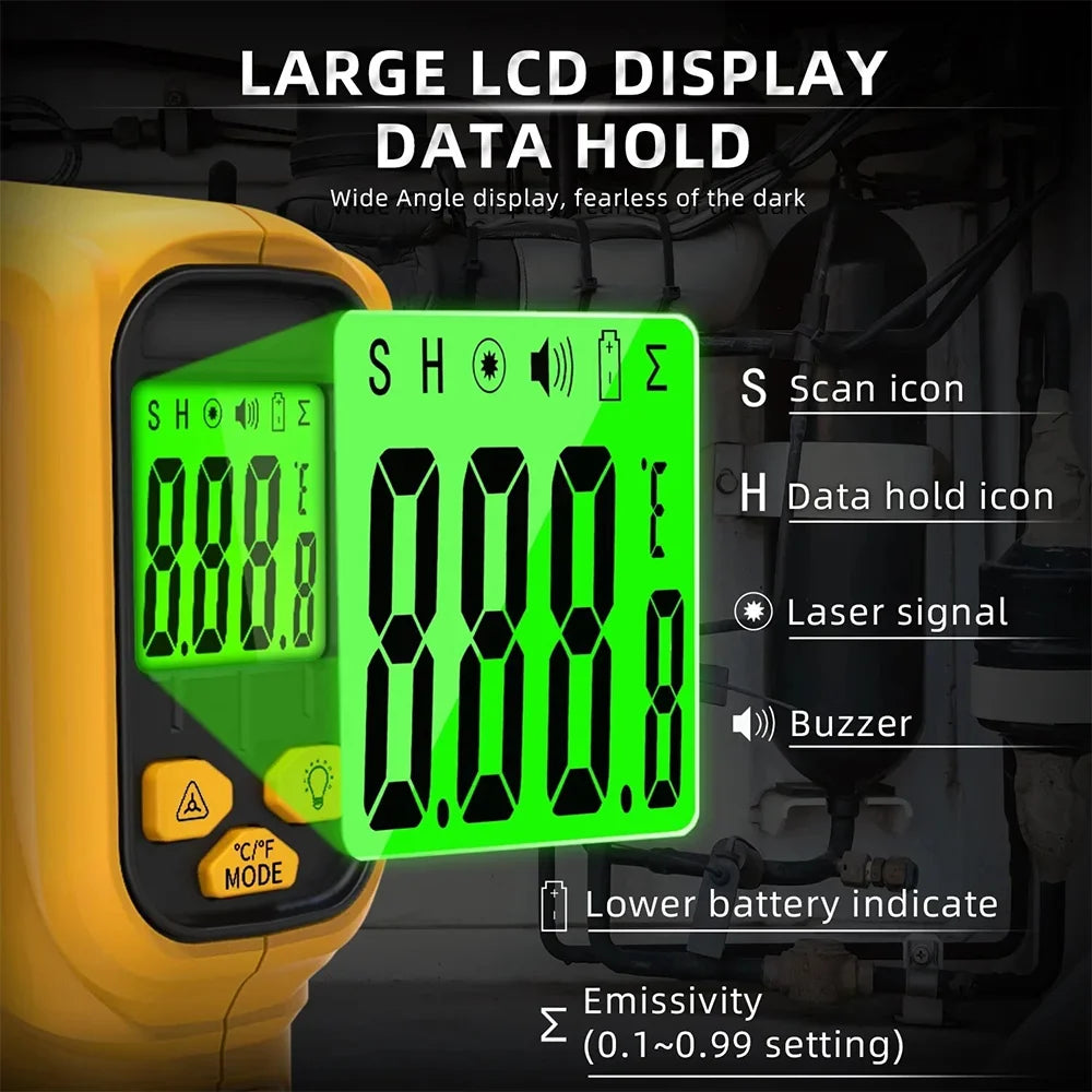 BSIDE H2 Infrared Thermometer -50~530°C with 12:1 Laser Ratio