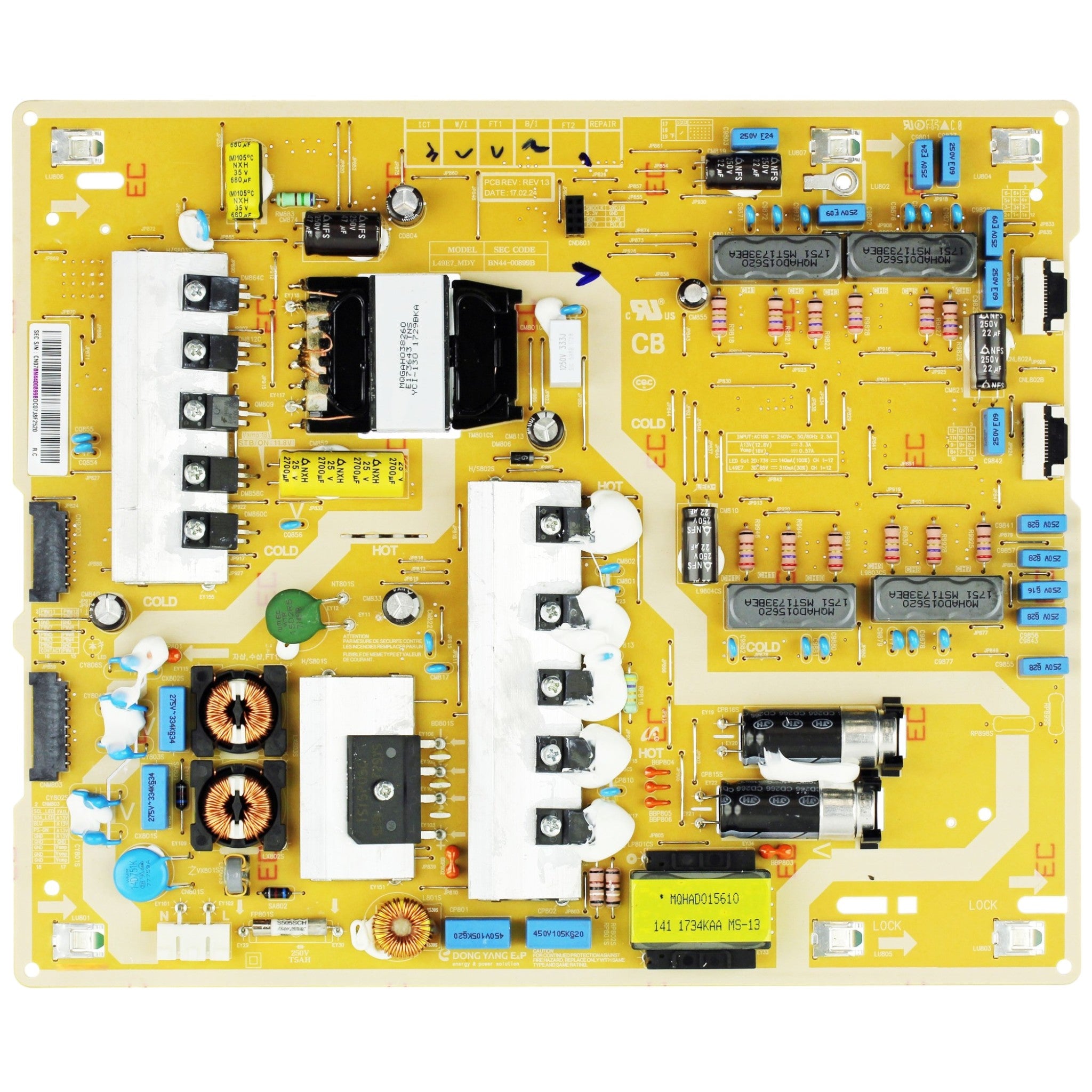 Samsung BN44-00899B Power Supply / LED Board