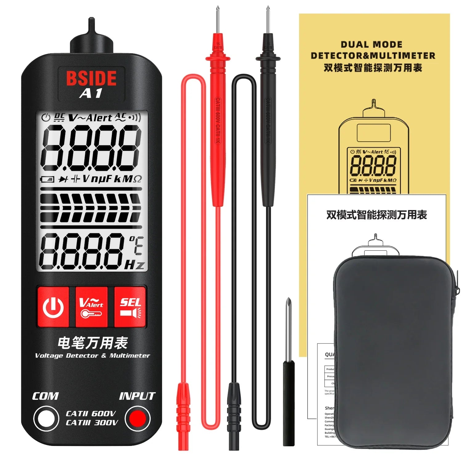 BSIDE A1 Non-Contact AC/DC Voltage Tester Pen