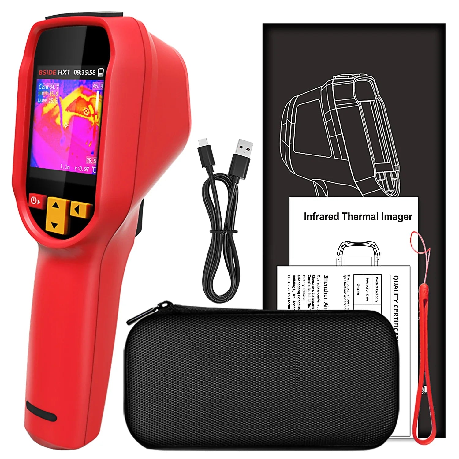 BSIDE HX1 Thermal Imaging Camera -20~550°C with PC Software