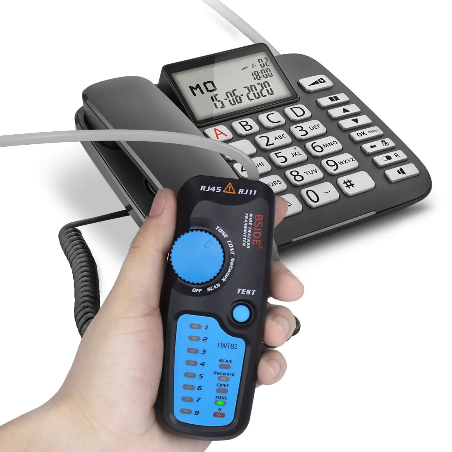 BSIDE FWT81 Network Cable Tracker for RJ11/RJ45 & Phone Line