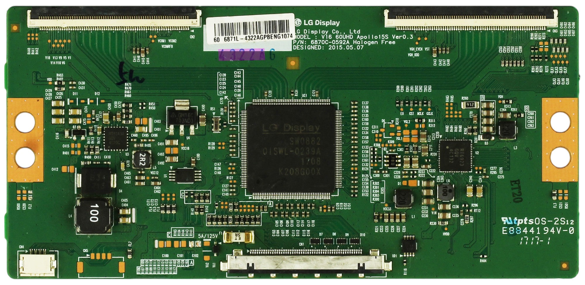 Sharp/Hitachi 6871L-4322A (6870C-0592A) T-Con Board