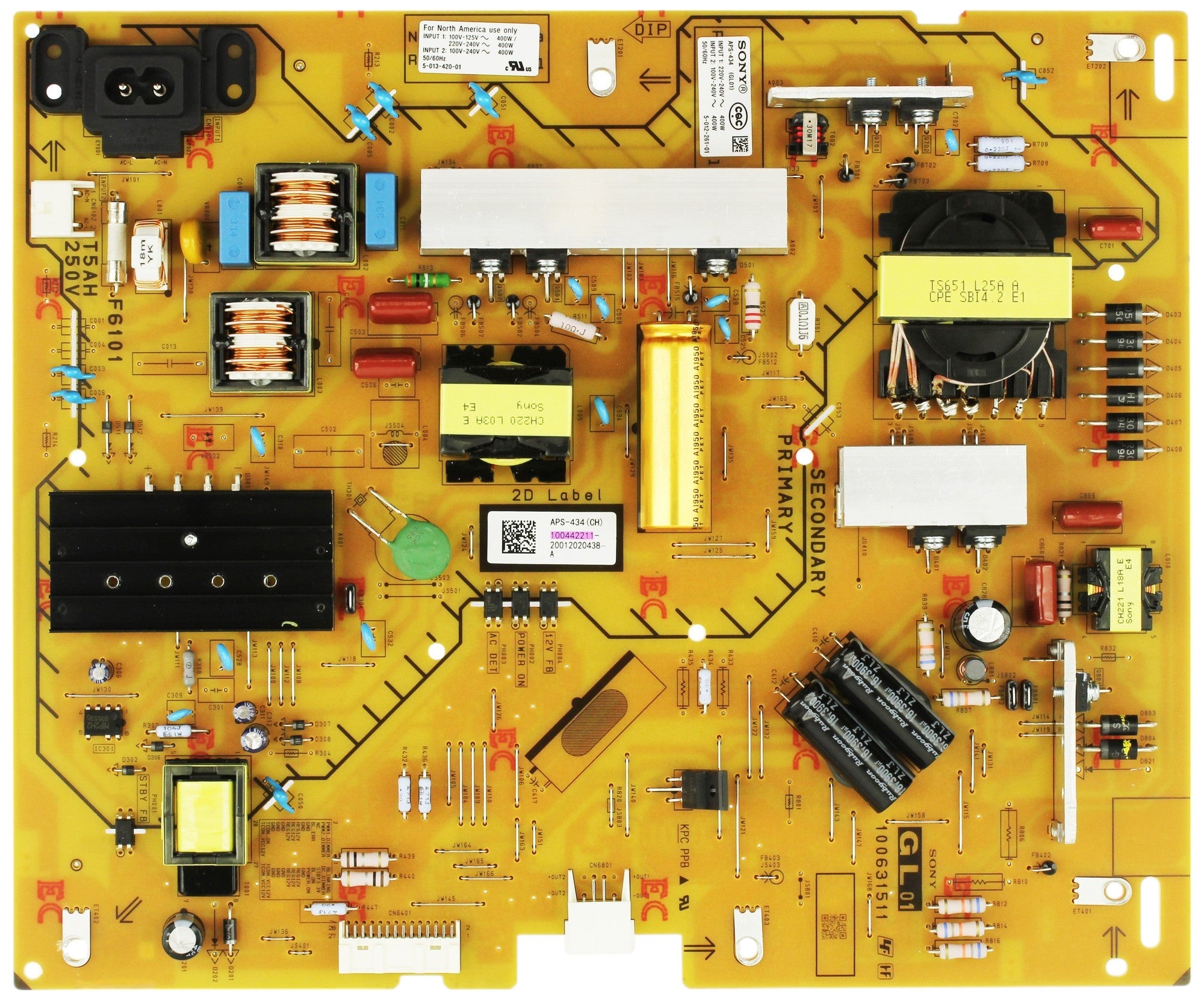 Sony 1-004-422-11 GL01 Power Supply Board