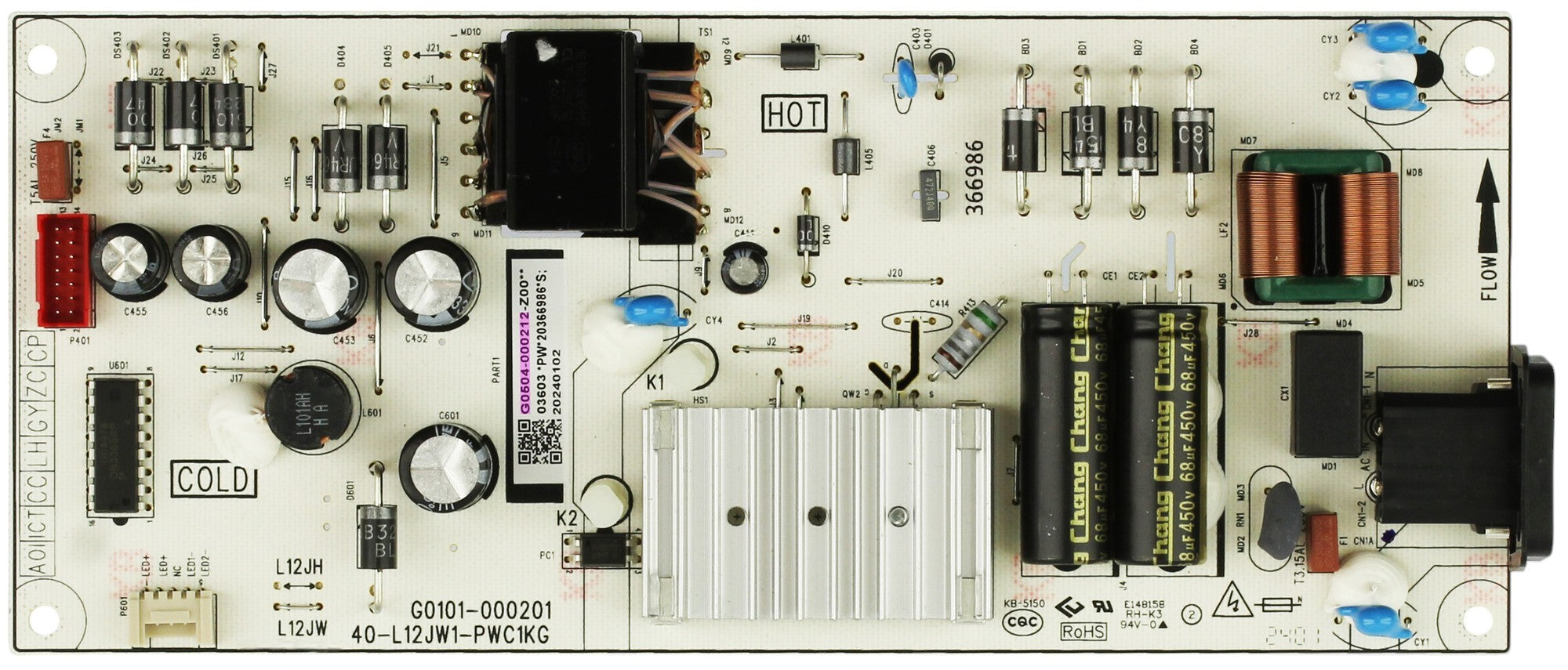 TCL G0504-000212 Power Supply Board