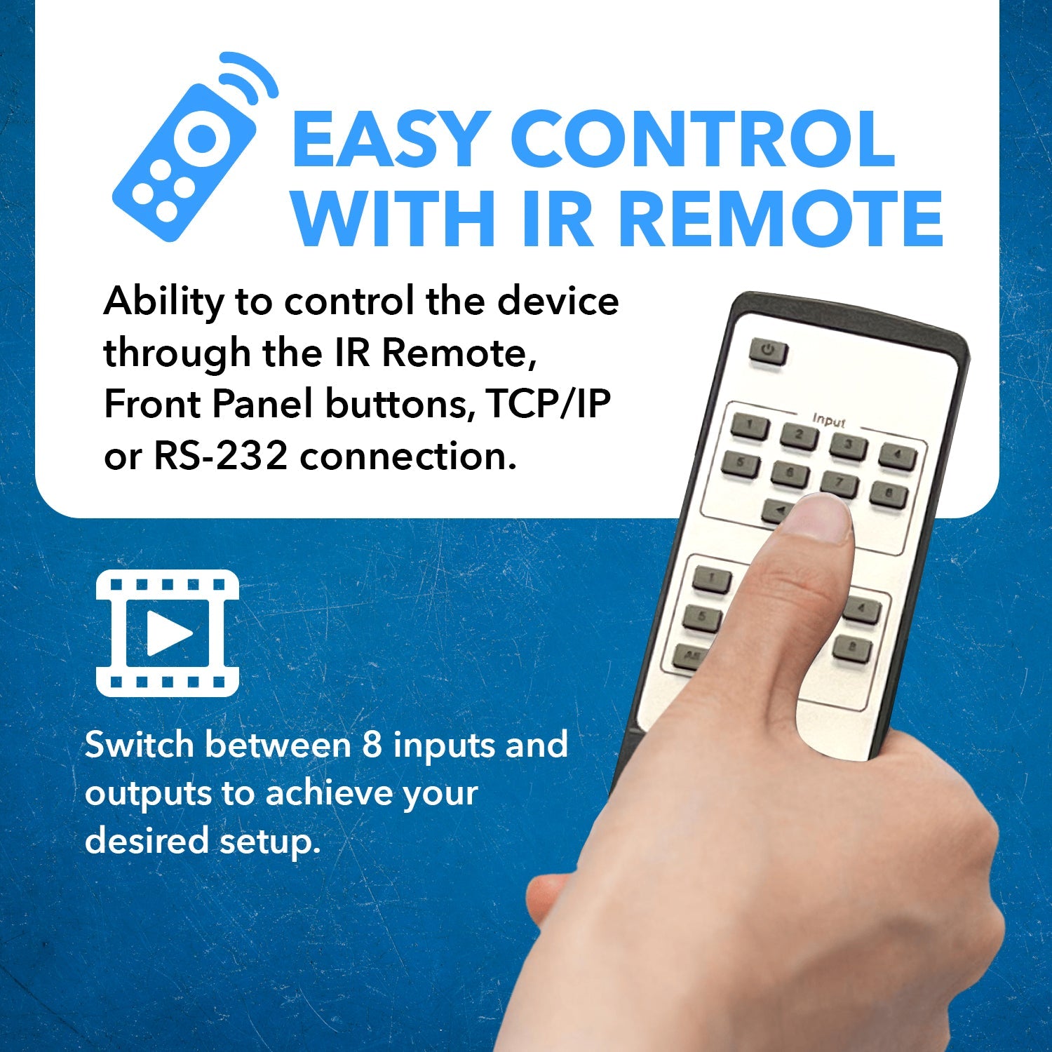 4K@60hz 8x8 HDMI™ Matrix (Audio Extract)-UHD-808