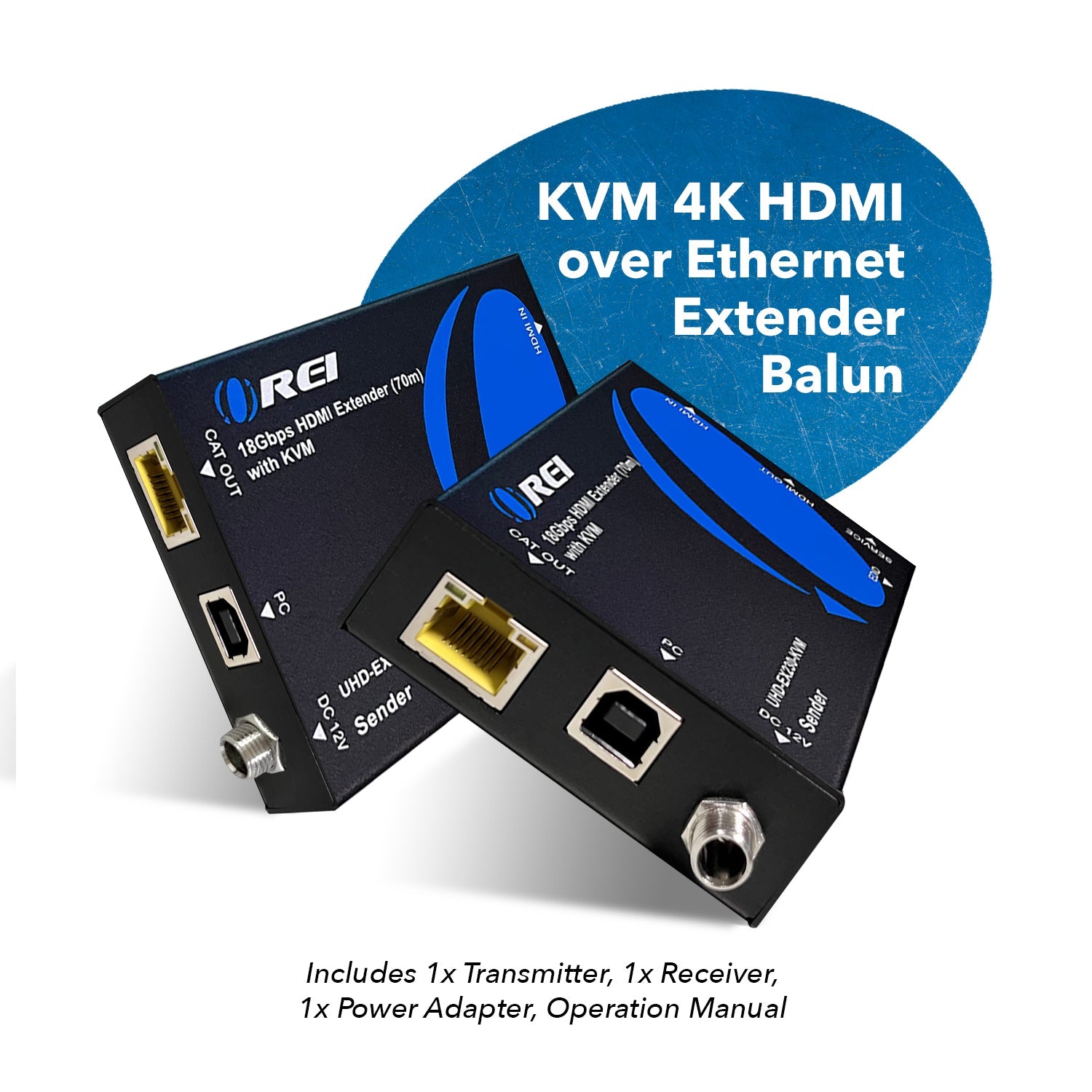 4K@60hz HDMI™ Extender (KVM) - 230ft (cat6)-UHD-EX230-KVM