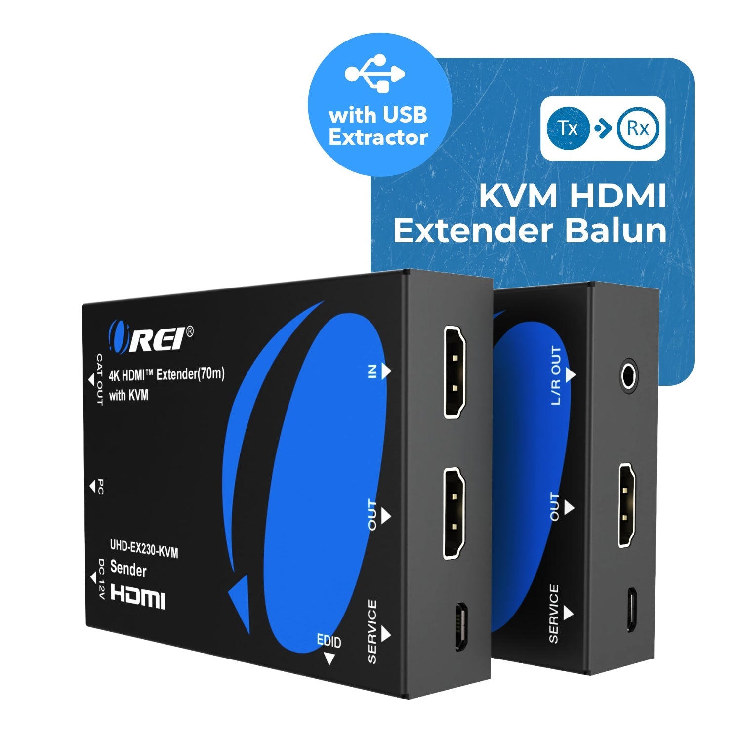 4K@60hz HDMI™ Extender (KVM) - 230ft (cat6)-UHD-EX230-KVM