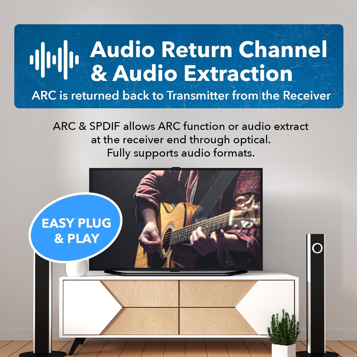 4K HDBaseT HDMI™ Extender (ARC) - 230ft (cat6)-UHD-EXB230AR-K