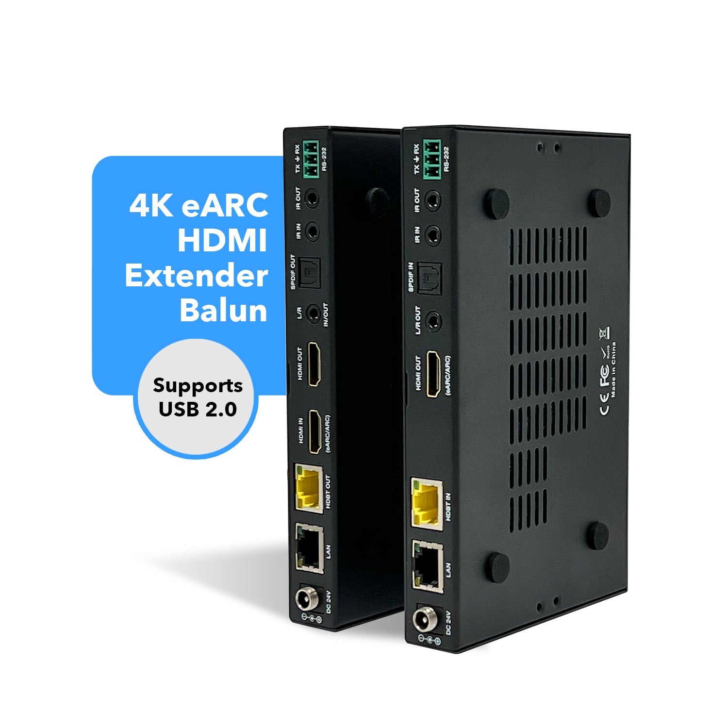 4K HDBaseT 3.0 HDMI™ Extender (Loop, USB, eARC, LAN) - 400ft (cat6)-UHD-EXB350EAU-K