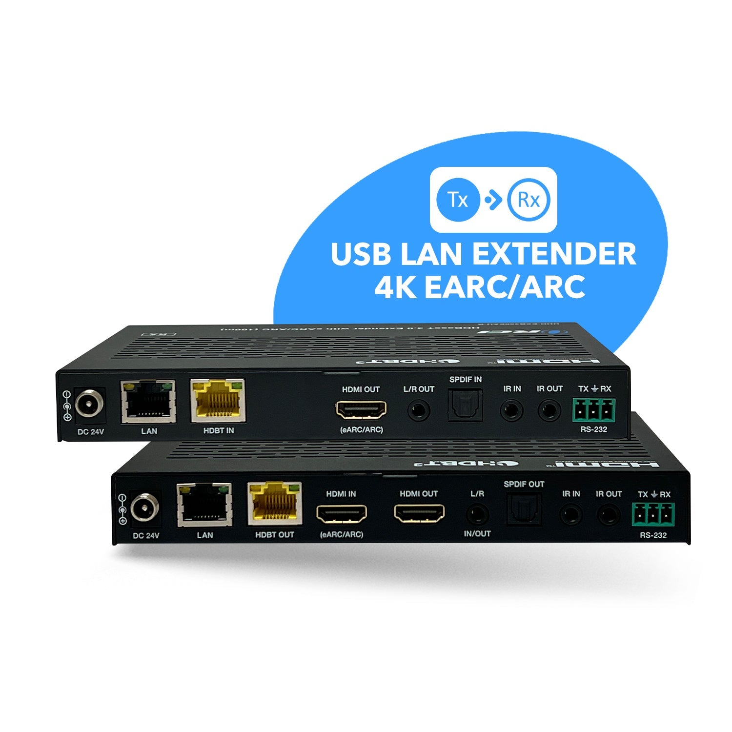 4K HDBaseT 3.0 HDMI™ Extender (Loop, USB, eARC, LAN) - 400ft (cat6)-UHD-EXB350EAU-K