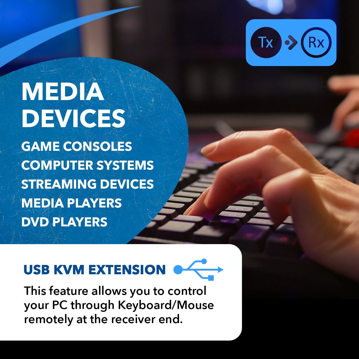 4K HDBaseT HDMI™ Extender (KVM, Bi-IR) - 400ft (cat6)-UHD-EXB400-KVM