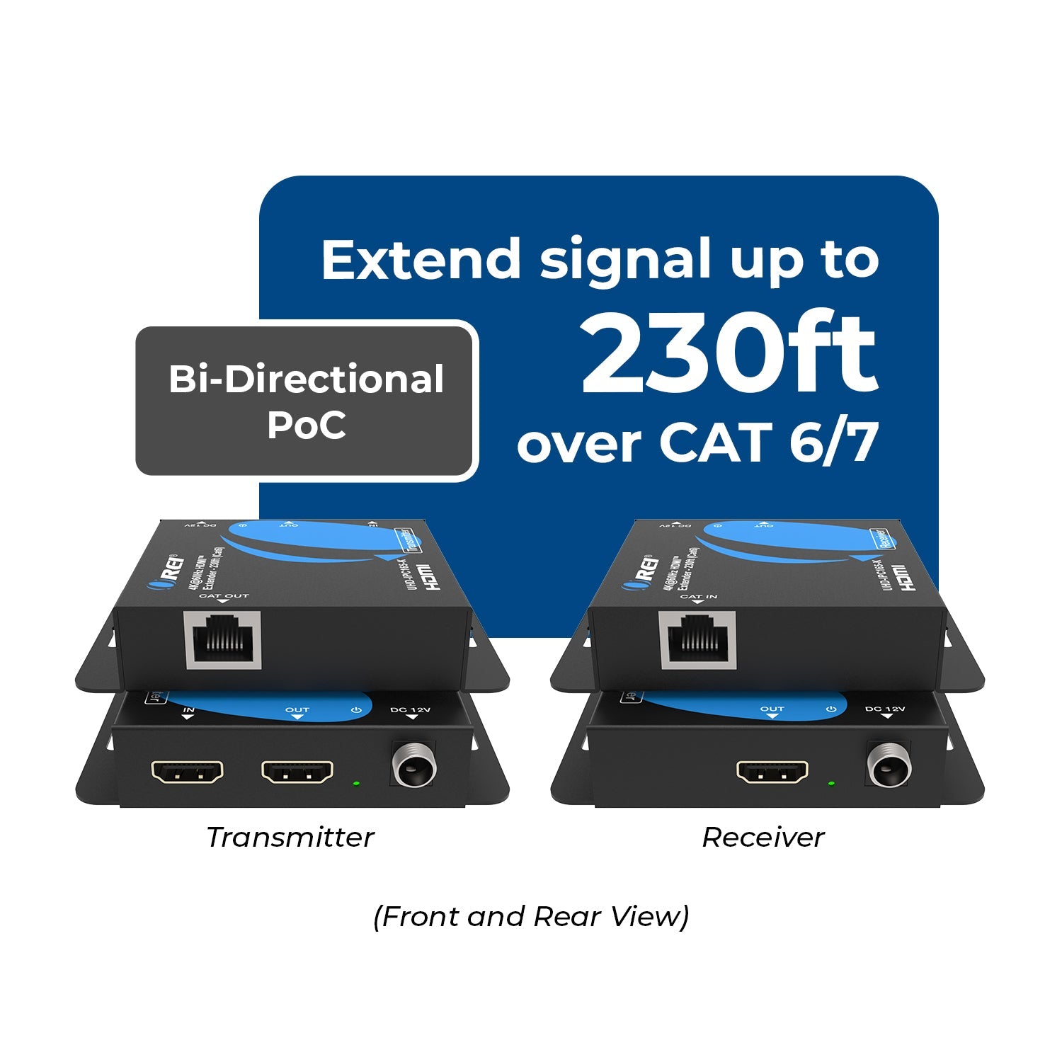 4K@60hz HDMI™ Extender - 230ft (cat6)-UHD-IPC165-K