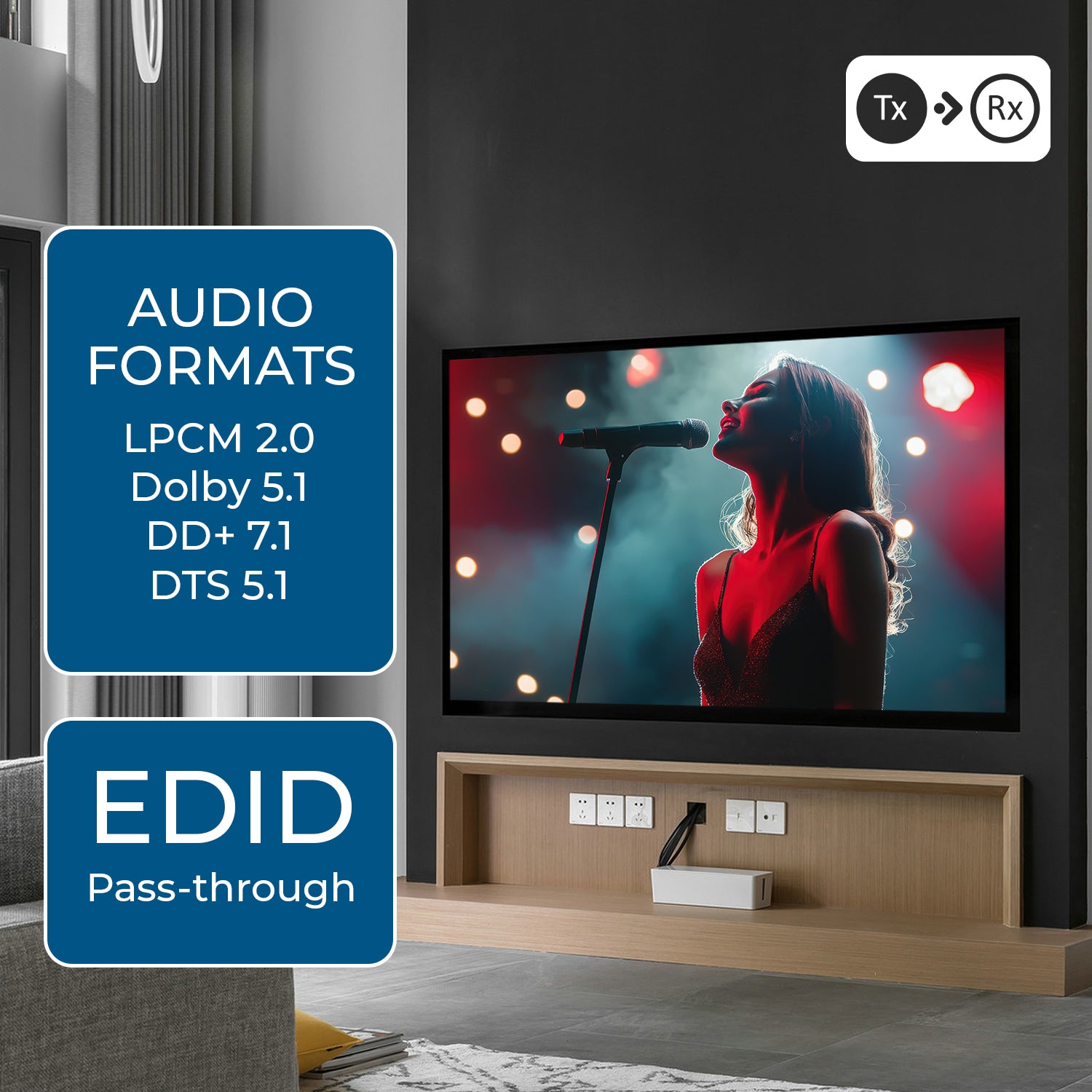 4K@60hz HDMI™ Extender - 230ft (cat6)-UHD-IPC165-K