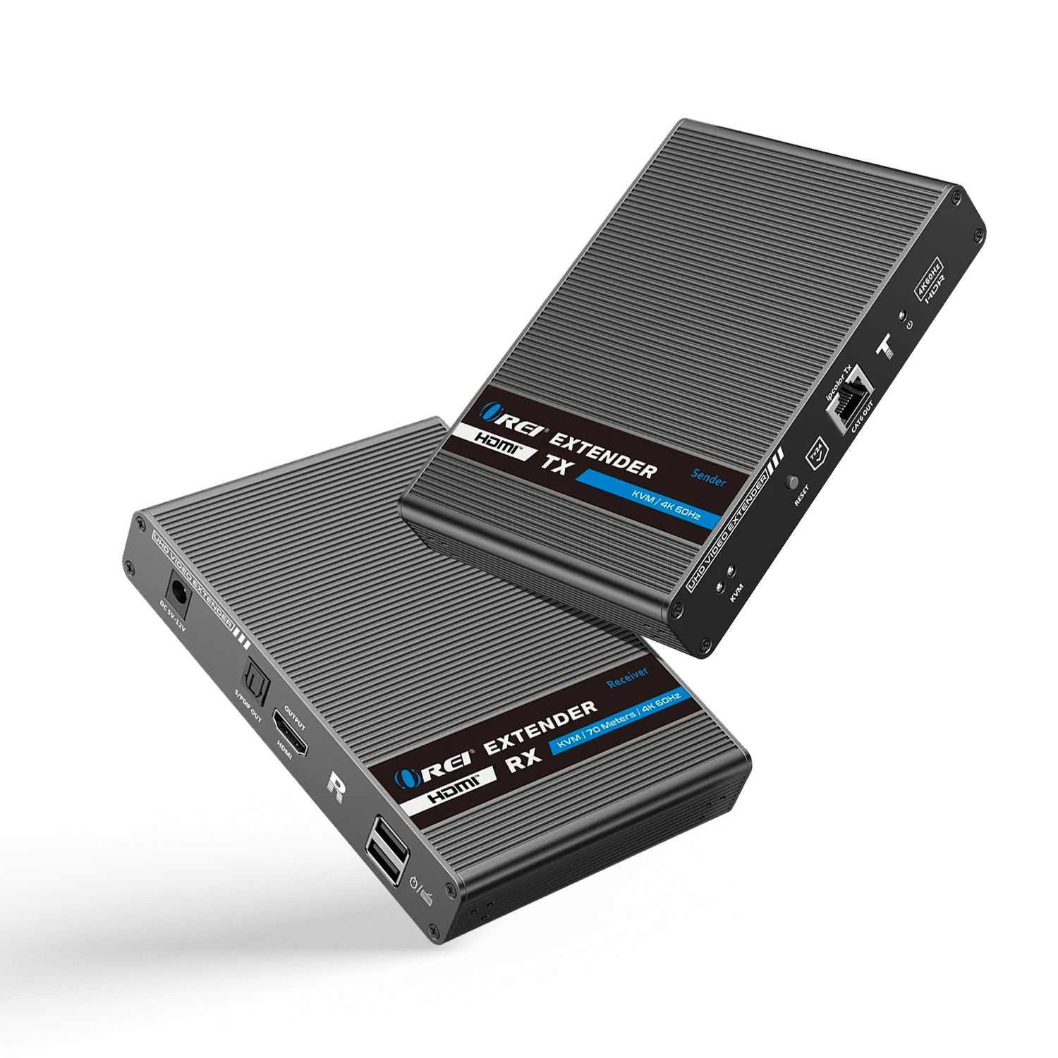 4K KVM HDMI Extender Over CAT6/CAT7 Cable Up to 230 Ft Keyboard & Mouse Over Network (UHD-IPC230-KVM)