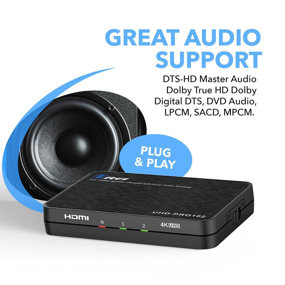 4K@60Hz 1x2 HDMI™ Splitter (Downscaler)-UHD-PRO102